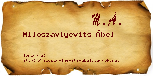 Miloszavlyevits Ábel névjegykártya